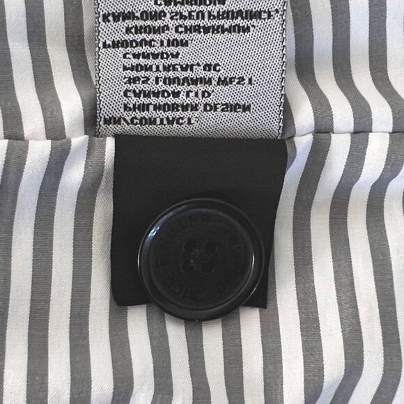 Original Nicole Miller Womens Blazer Jacket Size L Black Cotten Polyester EUC! - Picture 15 of 15